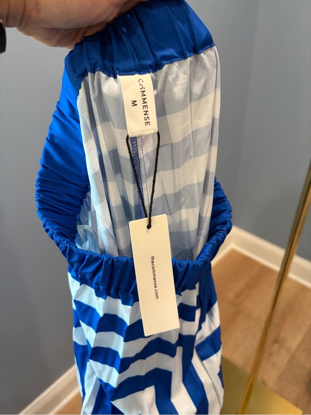 Commense Blue & White Geometric Matching Set NWT Medium - Picture 11 of 12